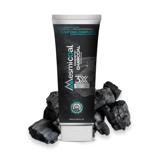 The Aesthetic Sense Mesmicoal Charcoal Face Wash for Men-  60ml Power of Activated Charcoal for Pollution Clear Skin | Removes Black Spots,  Oil, Dirt, and Deep Cleanses with Vitamin C & E