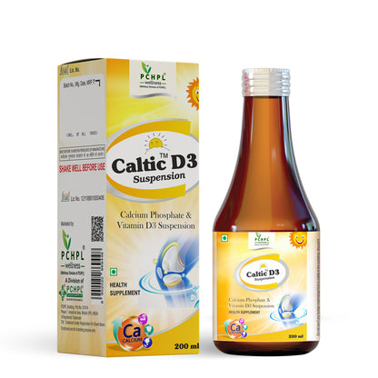 PCHPL wellness Caltic D3 Bone & Joint Support Syrup - 200ml (2 Pack)