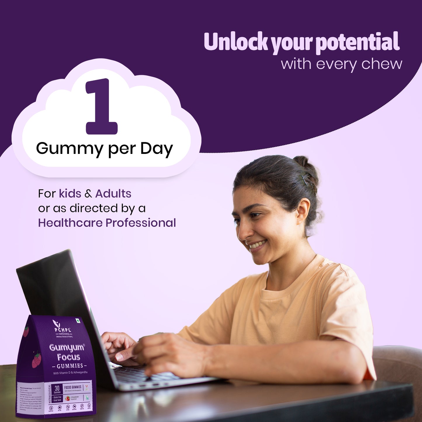 PCHPL wellness Gumyum Focus - 30 Gummies