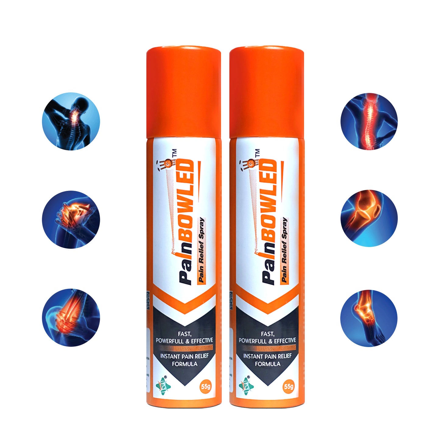 PCHPL Pain Bowled Advanced Pain Relief Spray- 55 g (2 Pack)