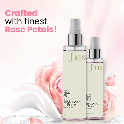 Just Awe Rose Water Toner- 100ml Tightens Pores & Deep Cleanse - Sehatokart