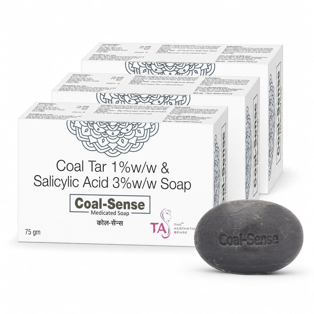 The Aesthetic Sense Coal Sense Medicated Soap - 75 gm (3 Pack)