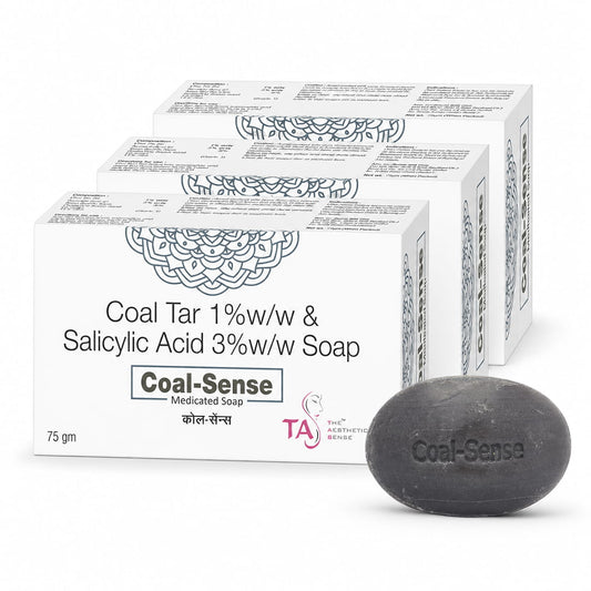 The Aesthetic Sense Coal Sense Medicated Soap - 75 gm (3 Pack)