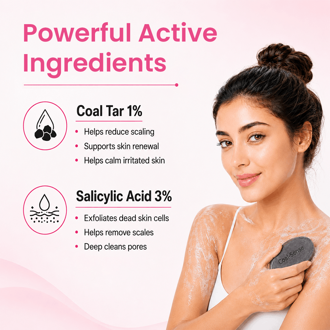 The Aesthetic Sense Coal Sense Medicated Soap - 75 gm (3 Pack)