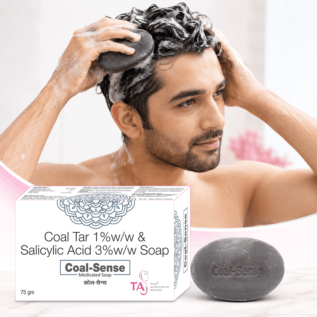 The Aesthetic Sense Coal Sense Medicated Soap - 75 gm (3 Pack)