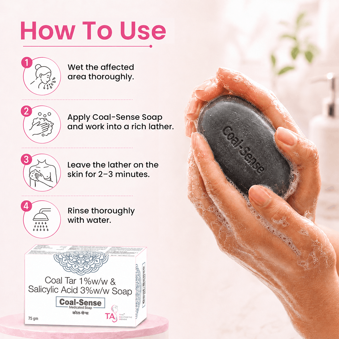 The Aesthetic Sense Coal Sense Medicated Soap - 75 gm (3 Pack)