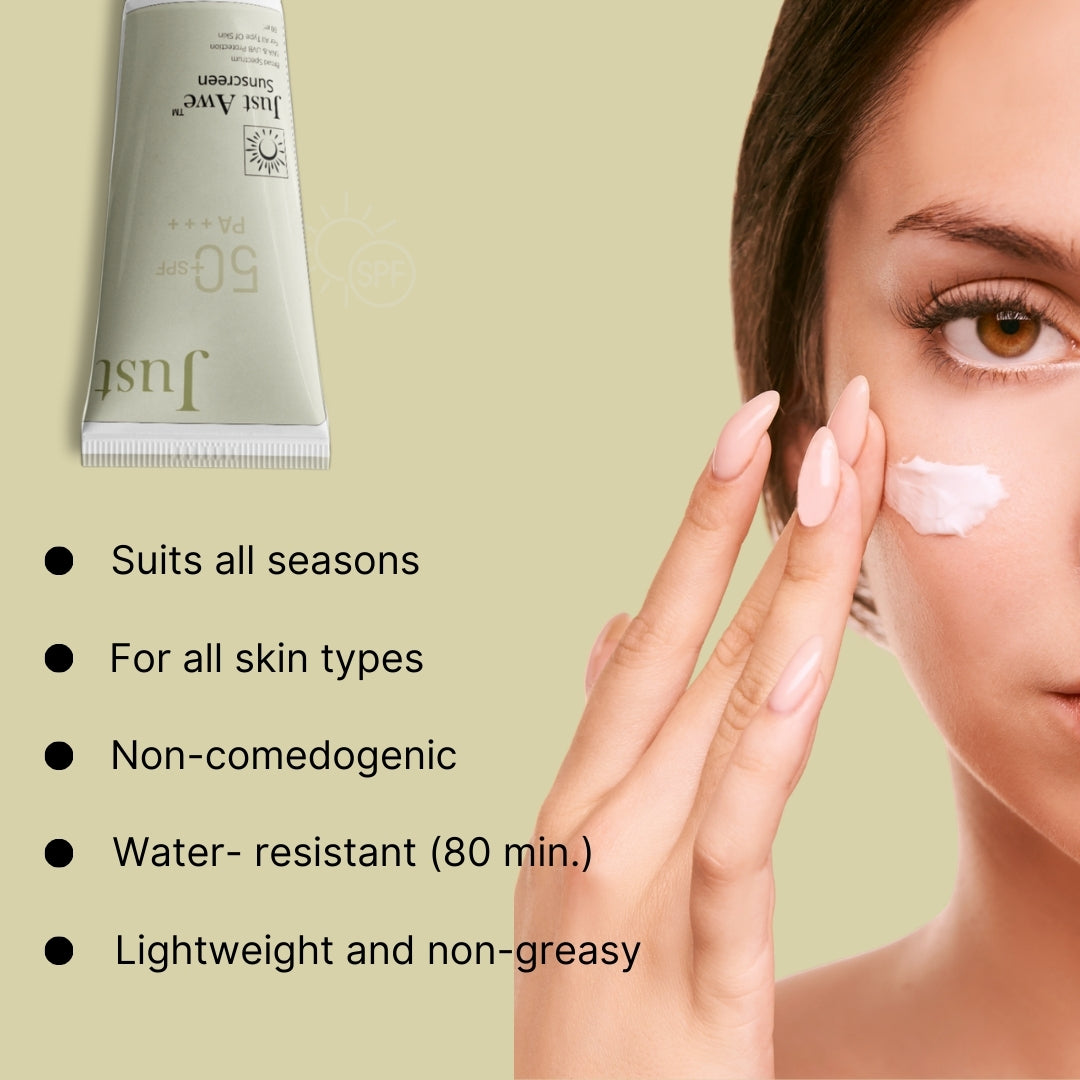 Just Awe Sunscreen Spf 50+ Pa+++ , UVA & UVB Defense - 60ml