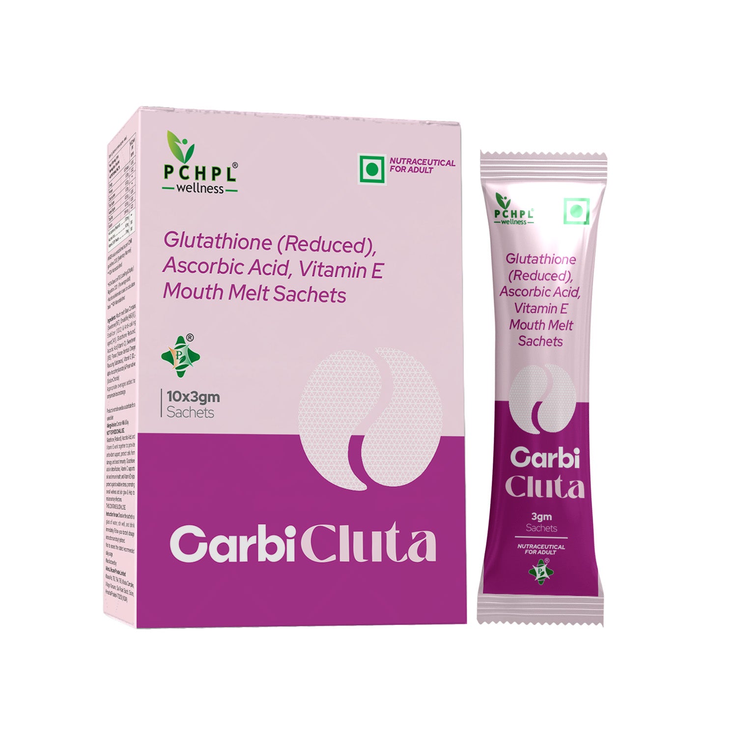 carbi cluta glutathione mouth melt sachet