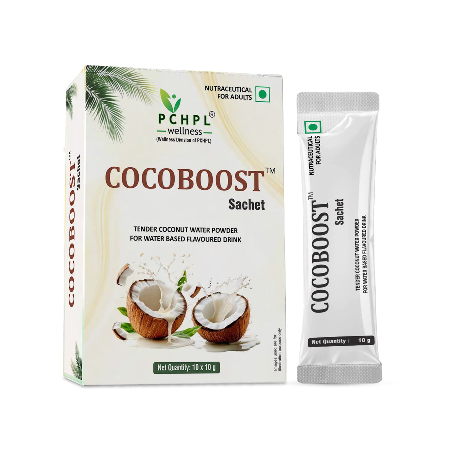 COCOBOOST Coconut Water Powder 10 Sachet - Instant Coconut Drink Powder
