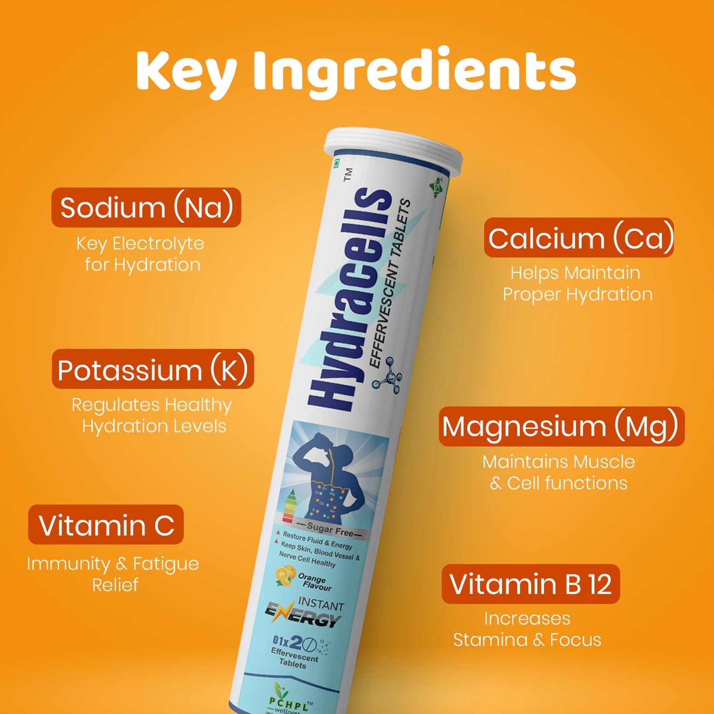 PCHPL wellness Hydracells- 20 Effervescent Tablets