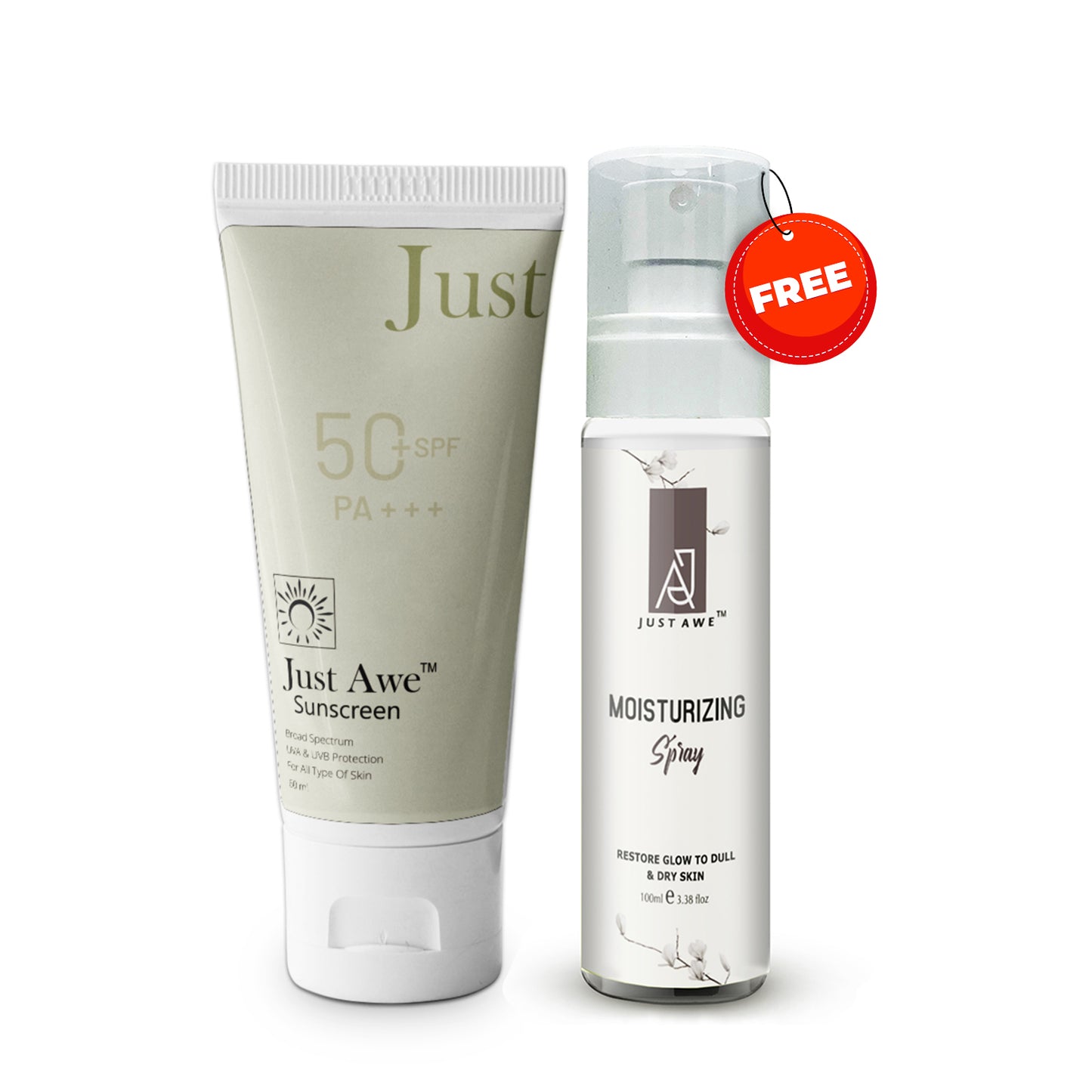 Just Awe Sunscreen SPF 50+ | PA+++ |  For Sensitive Skin UVA & UVB Defense- 60ml