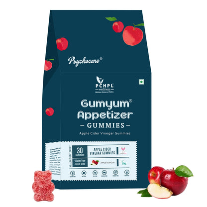 Gumyum Appetizer Gummies - 30 Apple Cider Vinegar Gummies For Detox & Weight Loss (Apple Flavour) - Sehatokart