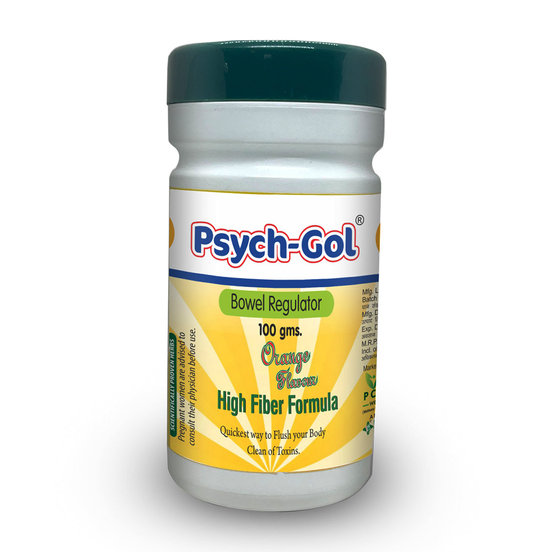 Psych-Gol Bowel Regulator-2 x 100gm  An Ayurvedic formula for Healthy Digestion- Relieves Constipation, Gas & Acidity