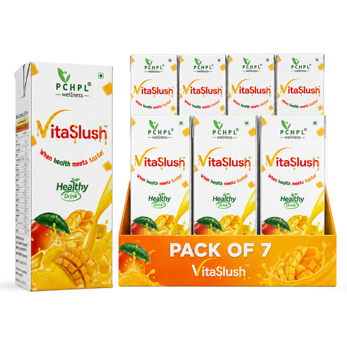 VitaSlush Mango Healthy Drink - 200ml | Ayurvedic Immunity Booster Juice