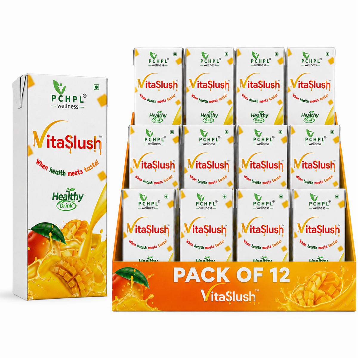 VitaSlush Mango Healthy Drink - 200ml | Ayurvedic Immunity Booster Juice