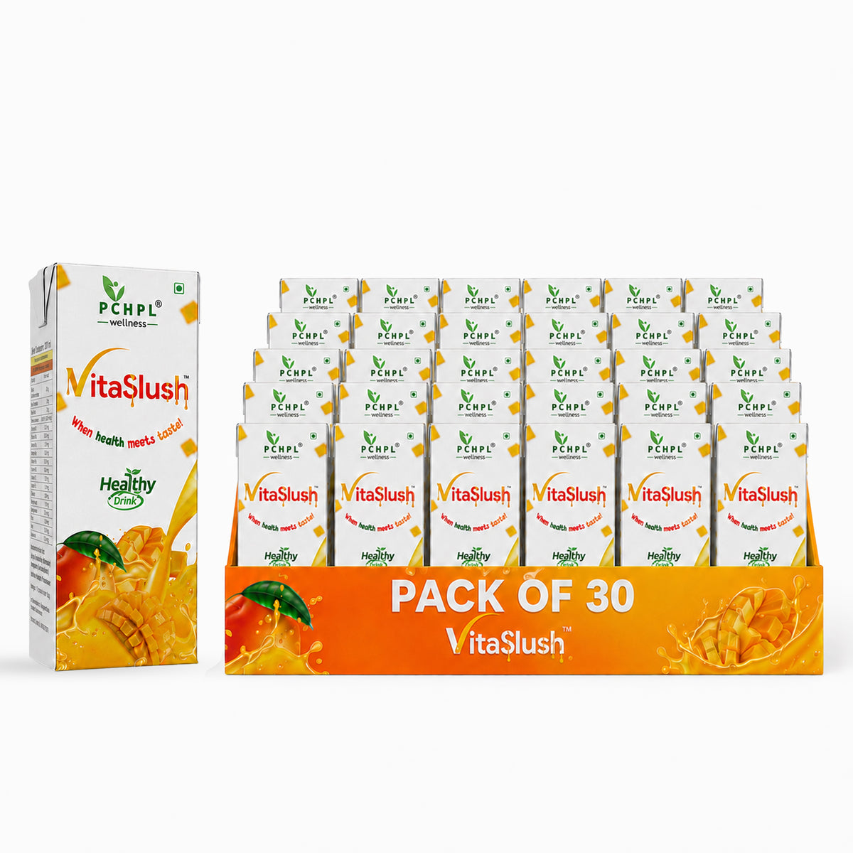 VitaSlush Mango Healthy Drink - 200ml | Ayurvedic Immunity Booster Juice