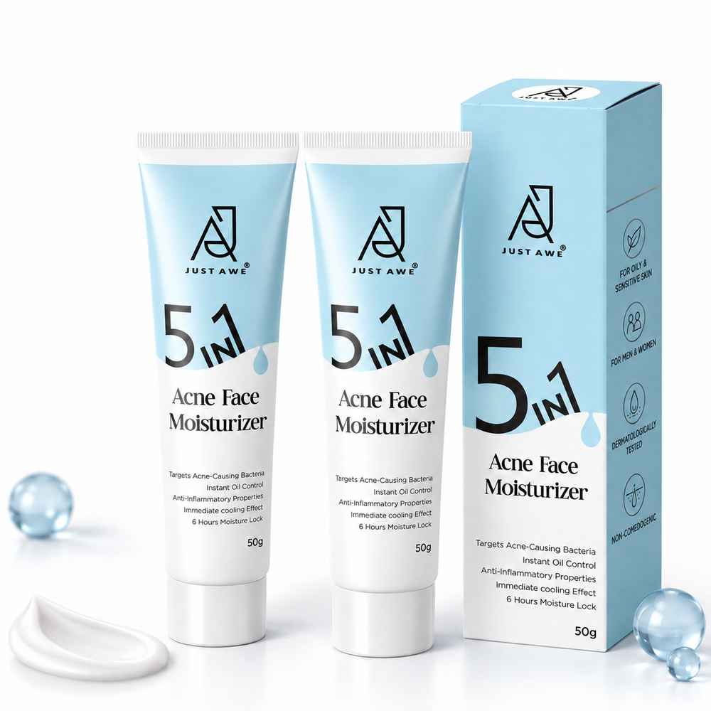 Just Awe 5 In-1 Acne Face Moisturizer - 100gm Pack of 2