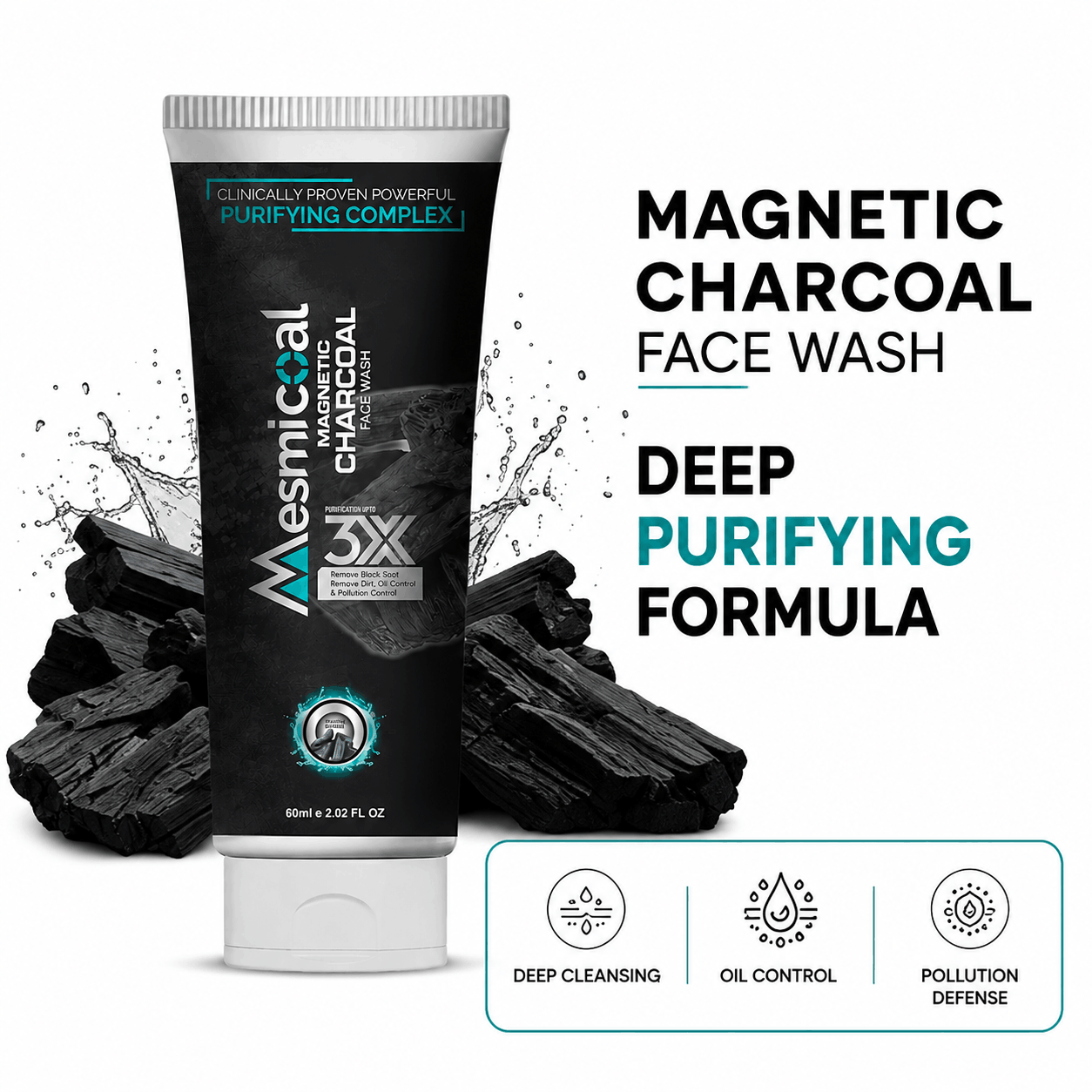 magnetic charcoal face wash