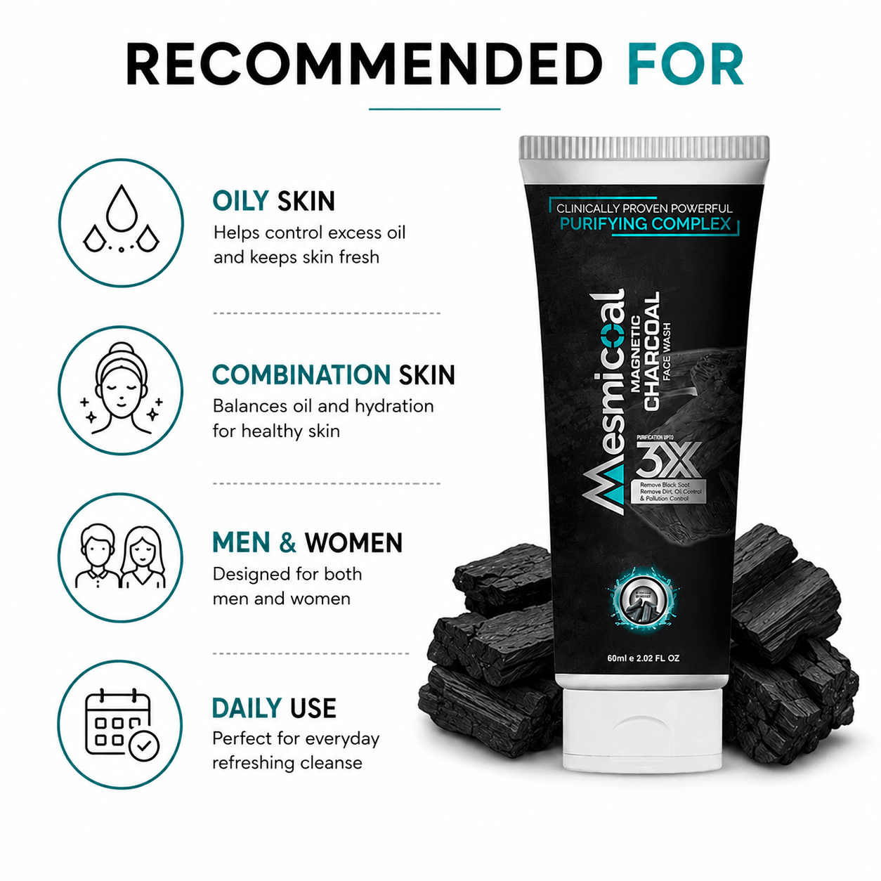 recommended for mesmicoal charcoal face wash