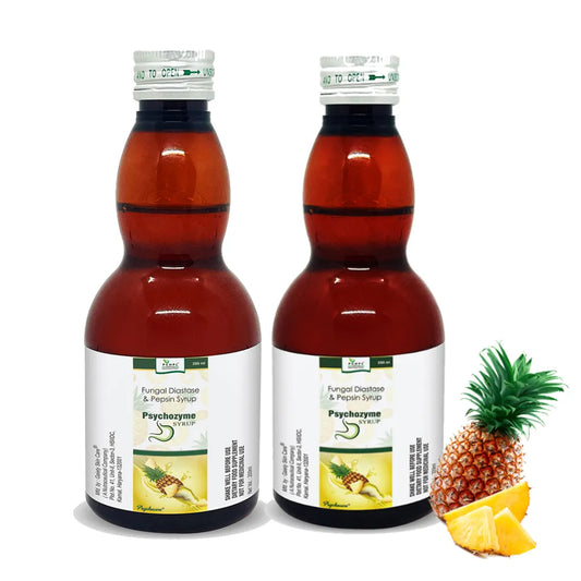 Psychozyme Syrup- 2x200ml Combined Fungal Diastase & Pepsin for digestive care