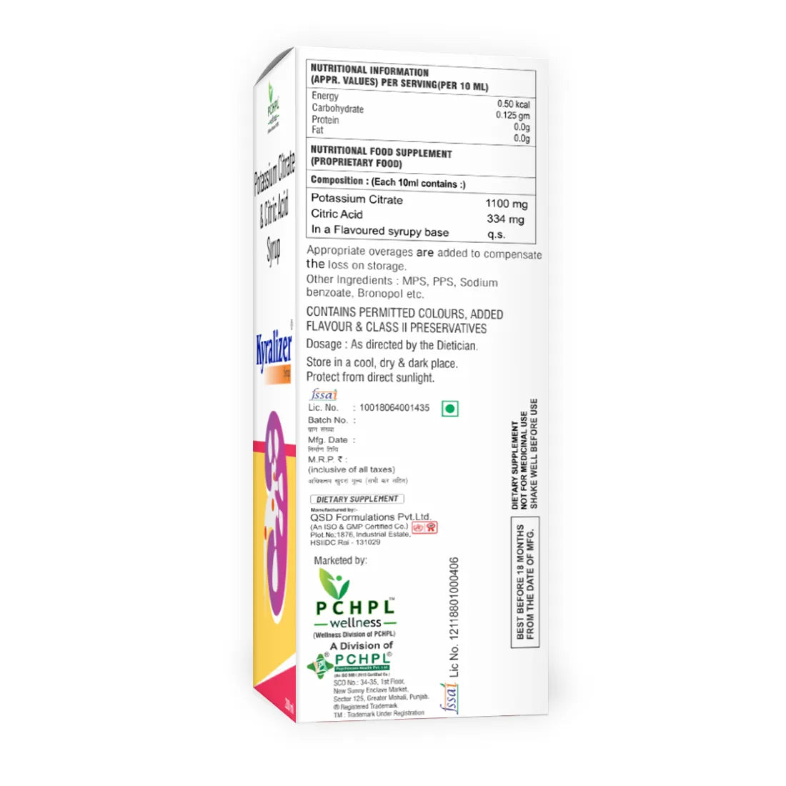 Potassium Citrate and Citric Acid Syrup