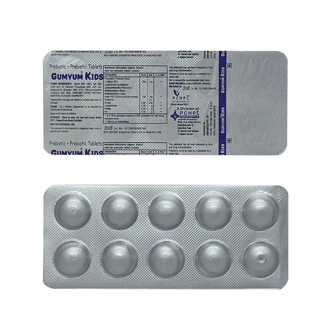 Gumyum Kids Prebiotic & Probiotic Tablets | Sehatokart